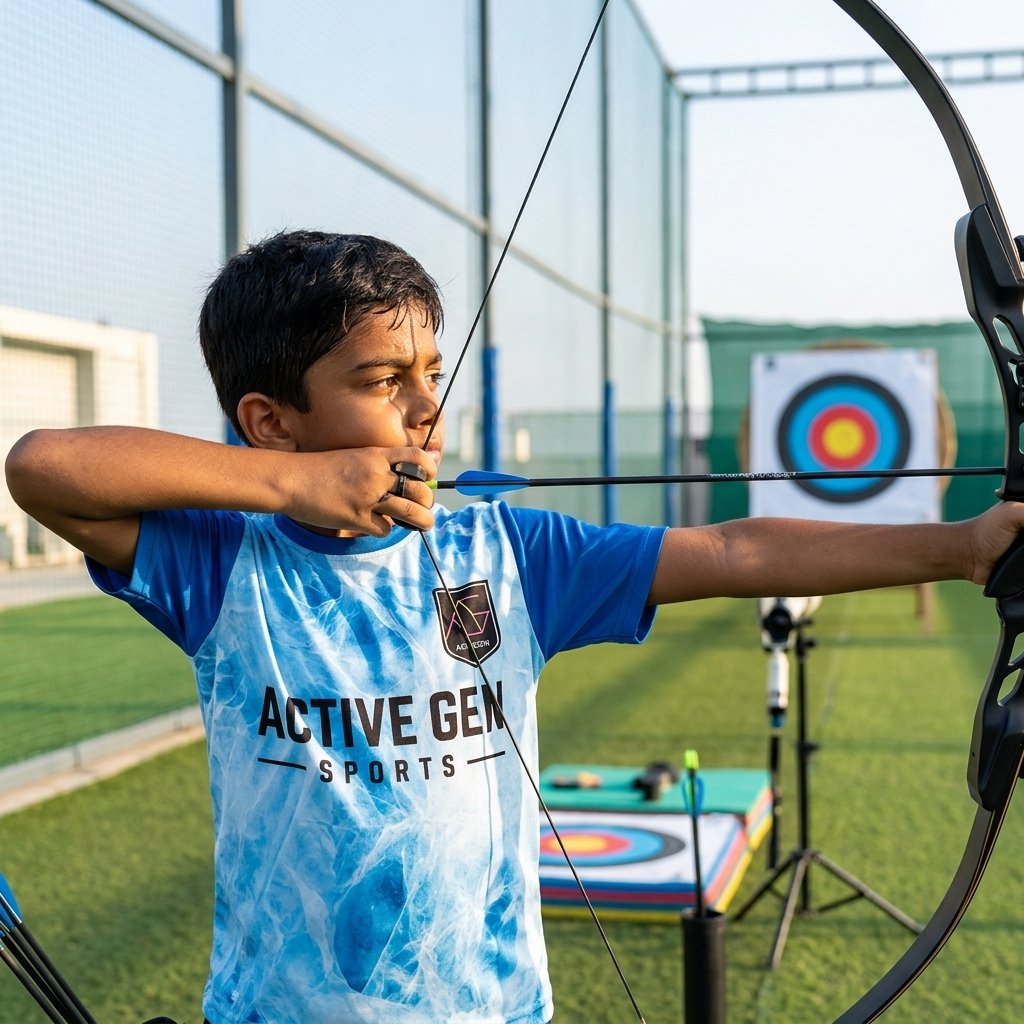 Kids practicing archery training classes in Thane & Mumbai