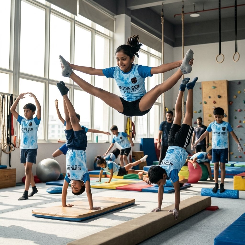 Kids practicing karate, skating, and gymnastics classes in Thane & Mumbai